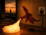 Dragon Fire Lamp: Drogon, Rhaegal and Viserion