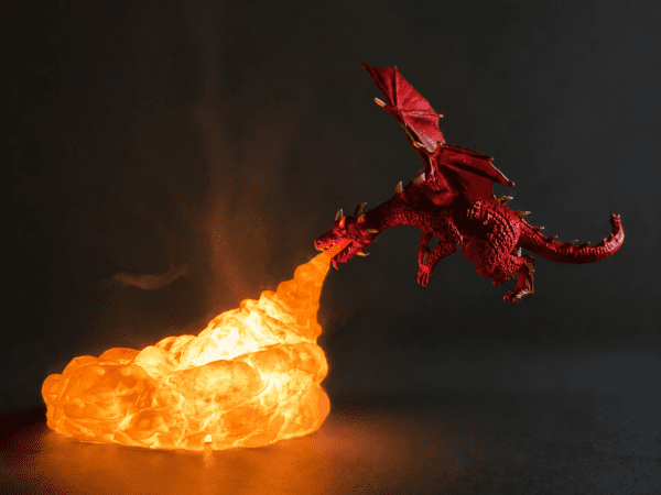 Dragon Fire Lamp: Drogon, Rhaegal and Viserion