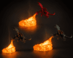 Dragon Fire Lamp: Drogon, Rhaegal and Viserion