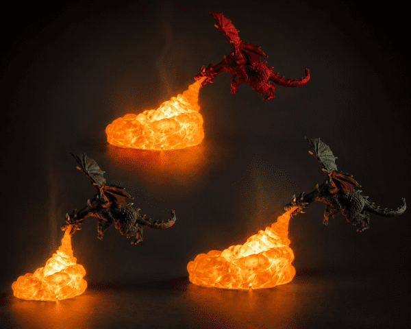 Dragon Fire Lamp: Drogon, Rhaegal and Viserion